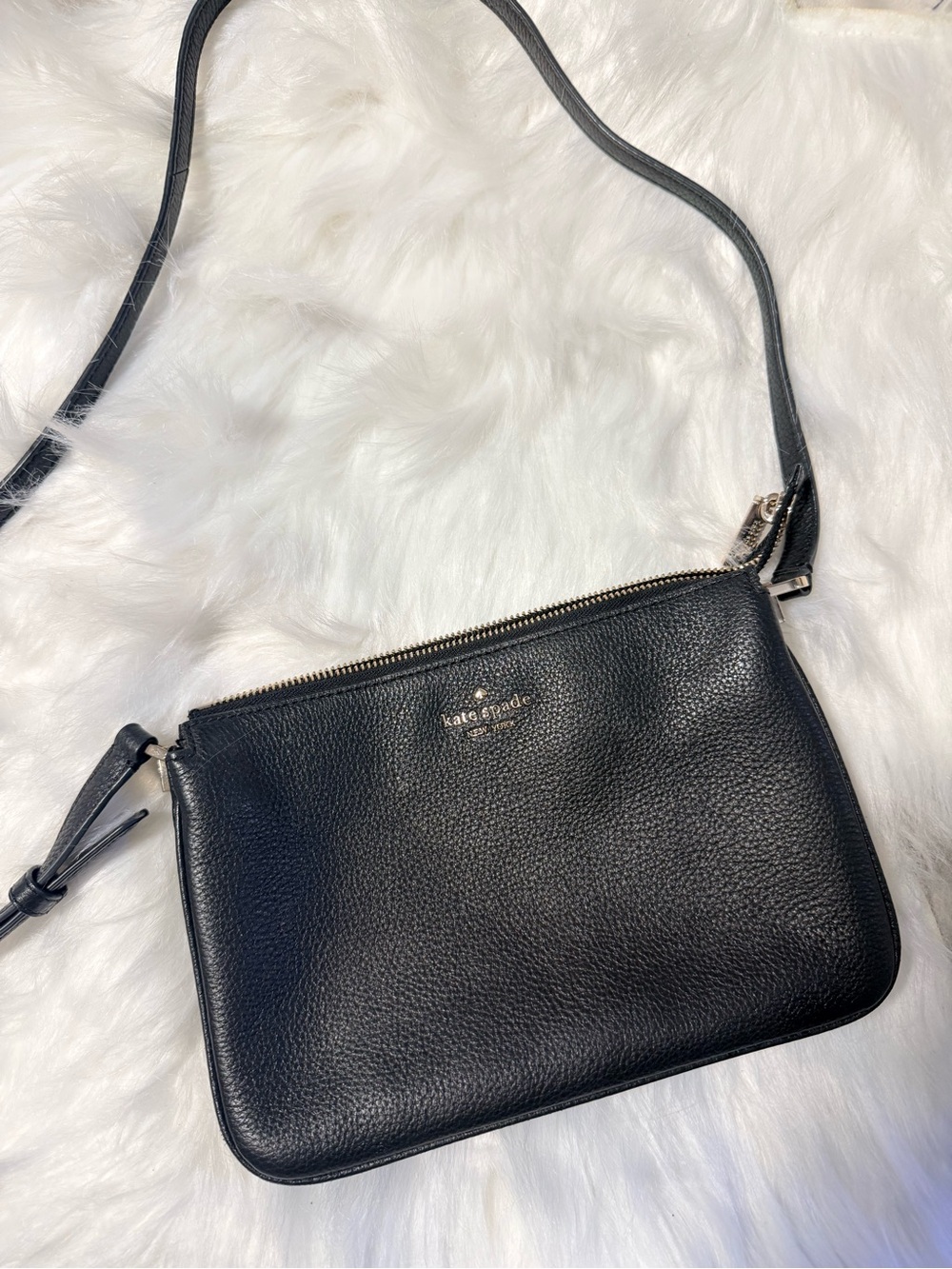 kate spade Black Leather Crossbody Pouch